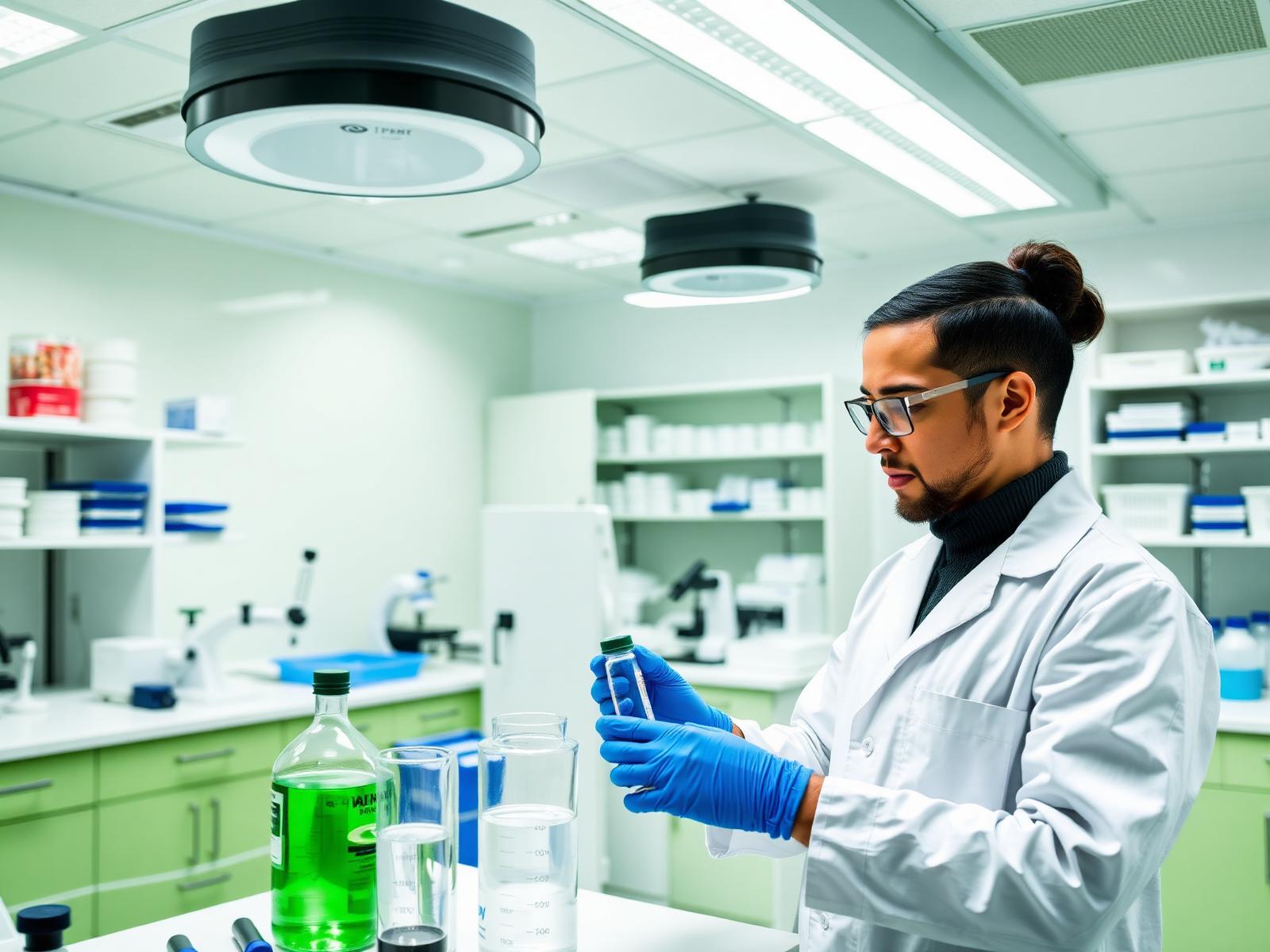 Laboratório farmacêutico moderno da Vitalys em Goiatuba